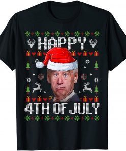 Santa Joe Biden Happy 4th Of July Christmas Unisex Shirt