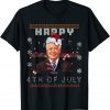 Santa Joe Biden Happy 4th of July Ugly Christmas Sweat Gift Shirt