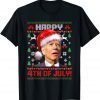 Santa Joe Biden Happy 4th of July Ugly Christmas Sweater Gift Shirt