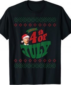Santa Joe Biden Happy 4th of July Ugly Christmas Limited Shirt