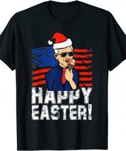 Santa Joe Biden Happy Easter Merry Christmas Pajama Classic Shirt