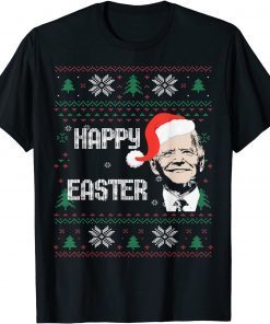 Santa Joe Biden Happy Easter Ugly Christmas Sweater Gift Shirt