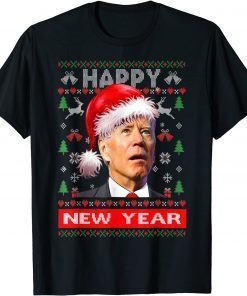 Santa Joe Biden Happy New Year 2022 Ugly Christmas Sweater Gift Shirt