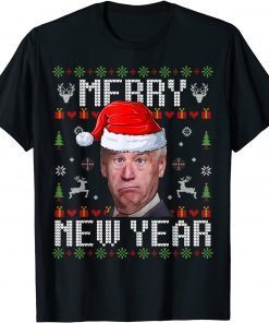 Santa Joe Biden Happy New Year Ugly Christmas Sweater Classic Shirt