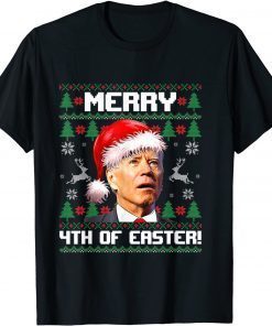 Santa Joe-Biden Merry 4th Of Easter Ugly Sweater Christmas 2021 Shirt