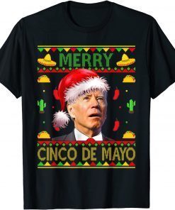 Santa Joe Biden Merry Cinco De Mayo Christmas Ugly Sweater Limited Shirt