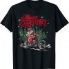 Santa Riding A Motorcycle Christmas Gift Shirt