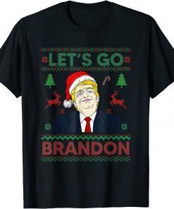 Santa Trump Let's Go Brandon Ugly Christmas Unisex T-Shirt