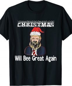 Santa Trump Old Make Christmas Will Bee Great Again Ugly Unisex Shirt