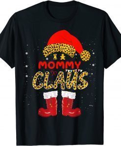 Santa and Elf MOMMY Claus Leopard Christmas Gift Shirt