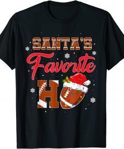 Santas Favorite Ho Football Christmas Xmas Pajamas 2021 Shirt