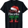 Santa's Favorite Lunch lady Christmas Santa Hat Classic Shirt