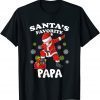 Santa’s Favorite PAPA Dabbing Santa Christmas Xmas Unisex Shirt