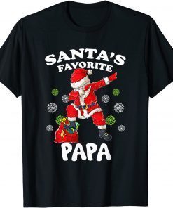 Santa’s Favorite PAPA Dabbing Santa Christmas Xmas Unisex Shirt