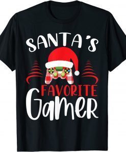 Santa's Favorite Video Game Christmas Pajama Gaming family T-Shirt