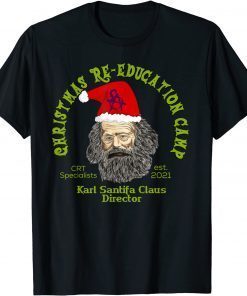 Santifa Claus Christmas Education Anti Liberal Biden Unisex Shirt