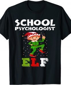 School Psychologist Elf Christmas Party Pajama T-Shirt