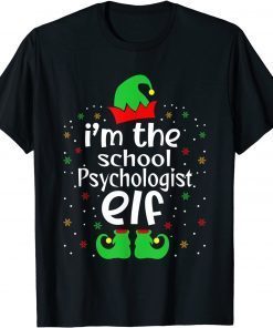 School Psychologist Elf Christmas Party Pajama Classic Shirt