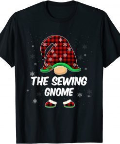 Sewing Gnome Buffalo Plaid Matching Family Christmas Classic Shirt