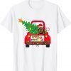 Shar Pei Dog Riding Red Truck Christmas Pajama Classic Shirt