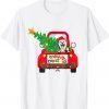 Shiba Inu Dog Riding Red Truck Christmas Pajama Classic Shirt