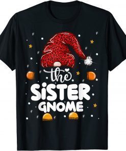 Sister Gnome Leopard Family Matching Christmas Party Pajama Unisex Shirt