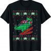 Skiing Ugly Christmas Sweater Skier T Rex Family Matching Classic Shirt