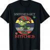 Snitches Get Stitches Christmas Retro Sunset Holiday Classic Shirt