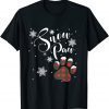Snow Paw Merry Christmas Dog Paws Snowflake Xmas 2021 Shirt