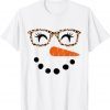 Snowman Eyelashes Leopard Glasses Christmas Limited Shirt