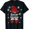 Soccer Gnome Buffalo Plaid Christmas Family Matching Pajama Classic Shirt