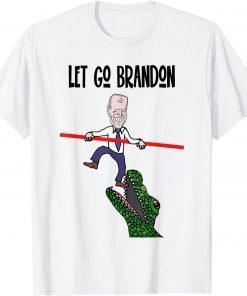 Socialdudtees anti Biden Let's go Brandon with Croc 2021 T-Shirt