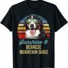 Sunshine Bernese Mountain Dogs Sunset Beach Vibe Gift T-Shirt