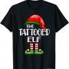 Tattooed Elf Family Christmas Pajama Elf Costume Unisex Shirt