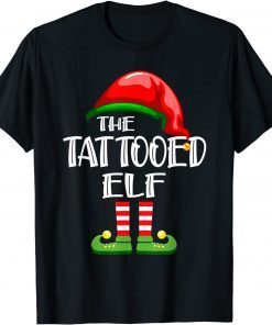 Tattooed Elf Family Christmas Pajama Elf Costume Unisex Shirt