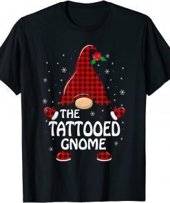 Tattooed Gnome Buffalo Plaid Matching Family Christmas Gift Shirt