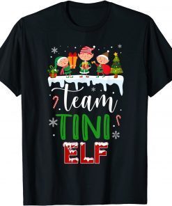 Team Tiny ELF Matching Family Christmas Pajama Unisex Shirt