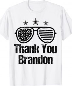 Thank You Brandon Sunglasses Usa Flag T-Shirt