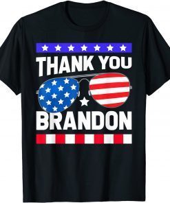 Thank You Brandon Vintage USA Flag Sunglass Joe Biden Gift Shirt