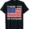 Thank You Veterans Veteran Day Us Flag Gift Shirt