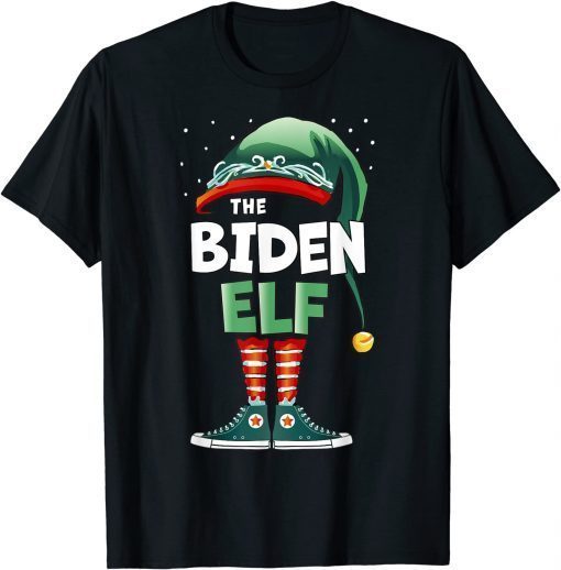 The Biden Elf Matching Group Family Christmas Party Pajama T-Shirt