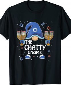 The Chatty Gnome Hanukkah Matching Family Pajama T-Shirt