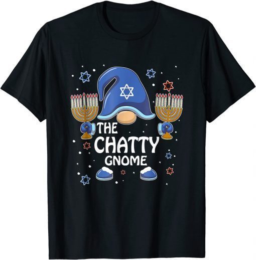 The Chatty Gnome Hanukkah Matching Family Pajama T-Shirt