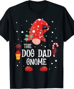 The Dog Dad Gnome Matching Family Christmas Gnome Pajama Classic Shirt