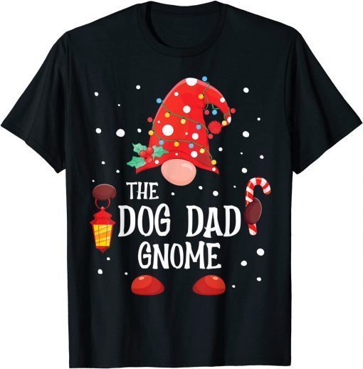 The Dog Dad Gnome Matching Family Christmas Gnome Pajama Classic Shirt