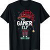 The Gamer Elf Christmas Red Buffalo Plaid Pajama T-Shirt