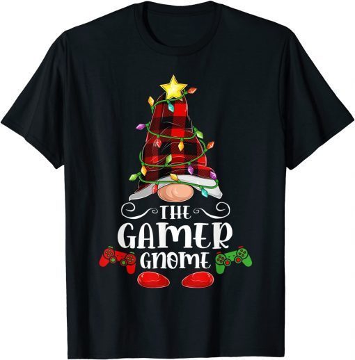 The Gamer Gnome - Matching Family Group Christmas Pajama Gift T-Shirt