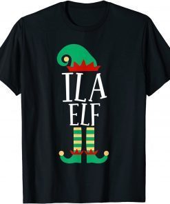 The Ila Elf Funny Family Matching Christmas Pajamas Gift Shirt