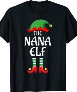 The Nana Elf Family Matching Group Christmas Gift T-Shirt