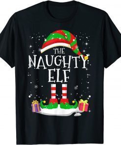 The Naughty Elf Matching Family Group Christmas 2021 Shirt